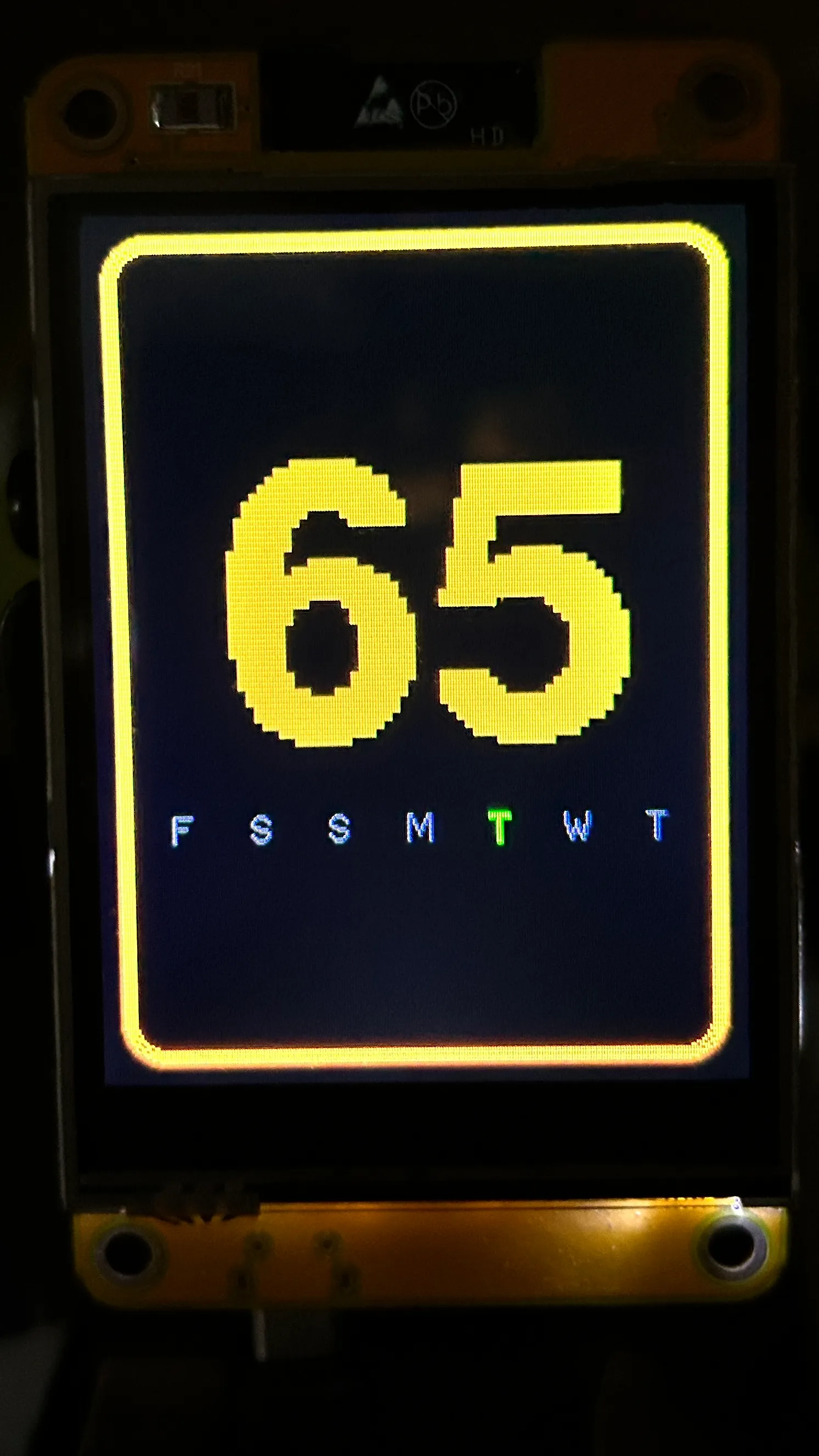 An ESP32 accountability tracker display